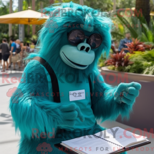 Mascot character of a Teal...