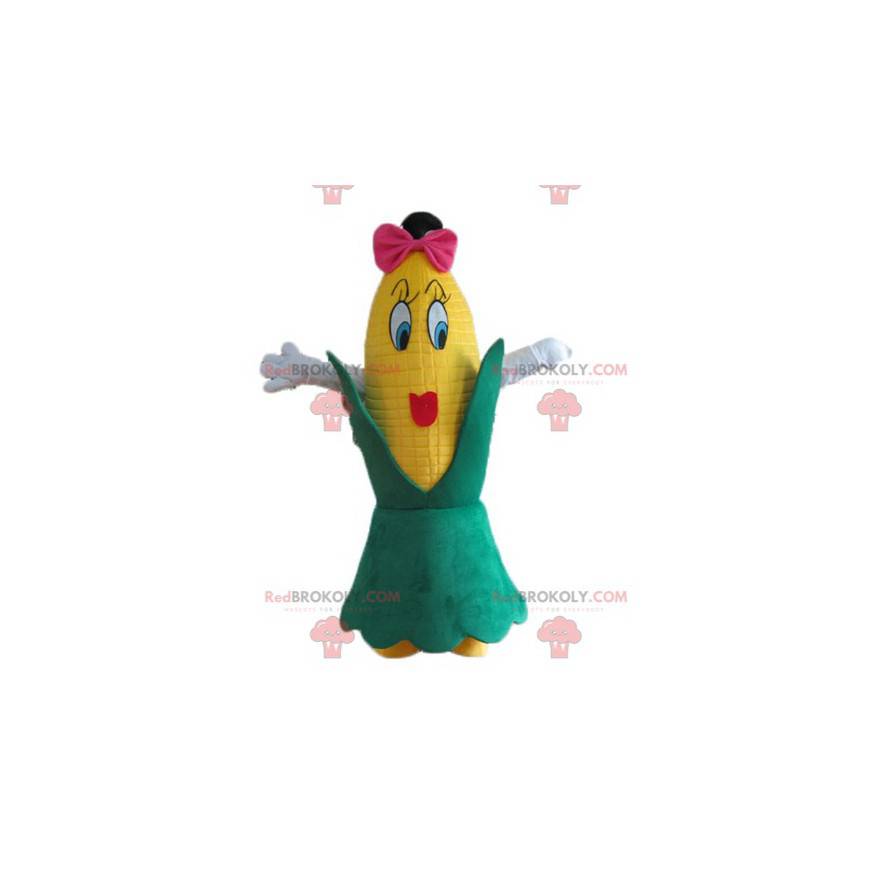 Giant female and funny corn ear mascot - Redbrokoly.com