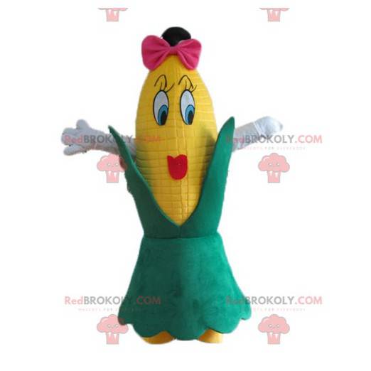 Giant female and funny corn ear mascot - Redbrokoly.com