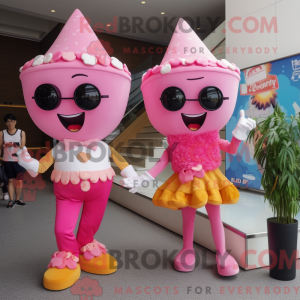 Mascot character of a Pink...