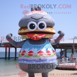 Maskottchenfigur eines Gray...
