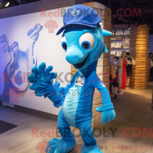 Maskottchen eines blauen...