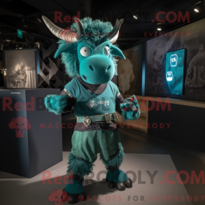 Mascot character of a Teal...
