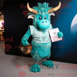 Mascot character of a Teal...