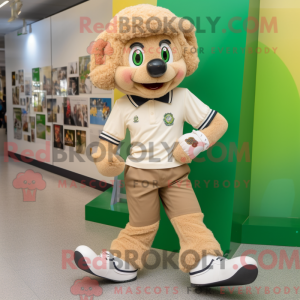 Mascottekarakter van bruine...