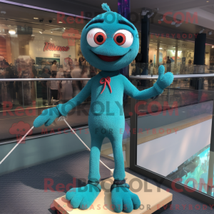 Mascot character of a Teal...