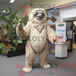 Maskotkarakter av en beżowy...