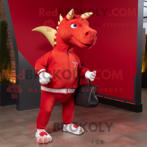 Maskottchen eines roten...