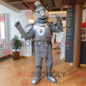 Maskottchen eines silbernen...