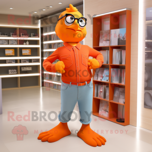 Orange Dove maskot kostym...