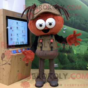 Maskot postava pavouka...