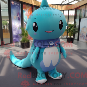 Mascot character of a Teal...