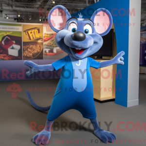 Mascot character of a Blue...