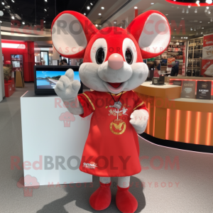 Red Mouse mascotte kostuum...