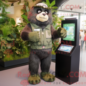 Personaje mascota de un oso...