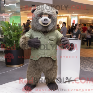 Personaje mascota de un oso...
