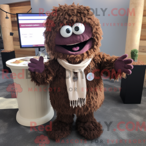 Mascot character of a Brown...