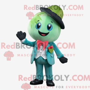 Mascot character of a Cyan...