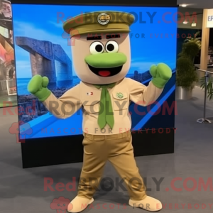 Mascot character of a Tan...