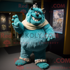Postava maskota Teal Ogre...