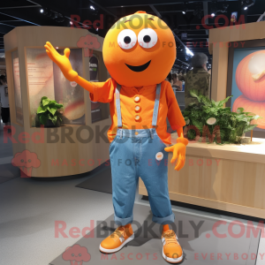 Maskotkarakter af et orange...