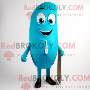 Mascot character of a Cyan...