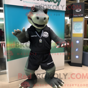 Maskot karakter av en svart...