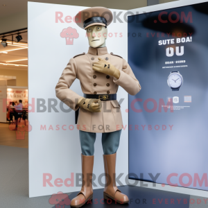 Mascot character of a Beige...