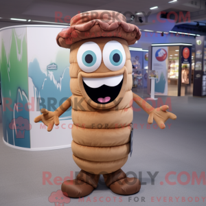 Mascot character of a Brown...