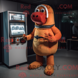 Mascot character of a Rust...