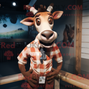 Característica de máscara de um ocapi com uma máscara de knapper e belter - Mascotes Okapi - REBROKO_407380 - RedBrokoly.com