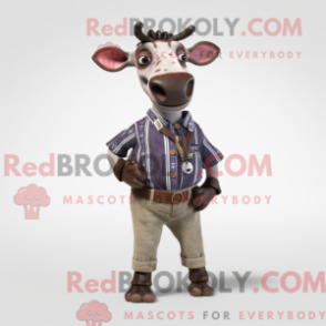 Característica de máscara de um ocapi com uma máscara de knapper e belter - Mascotes Okapi - REBROKO_407381 - RedBrokoly.com