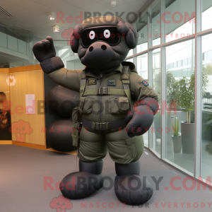 Maskottchen eines schwarzen...