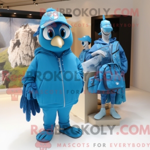 Maskottchen eines Cyan Blue...