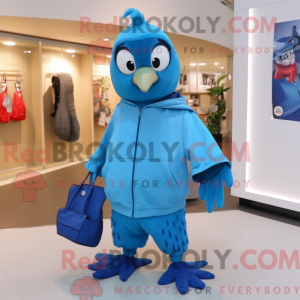 Maskottchen eines Cyan Blue...