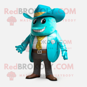 Turquoise steak mascotte...