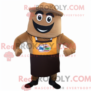 Mascot character of a Brown...