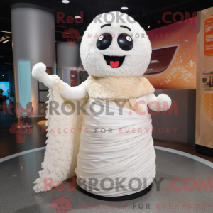 Mascot-karakter af en hvid...
