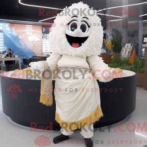 Mascot-karakter af en hvid...