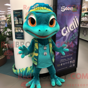 Mascot character of a Teal...