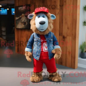 Maskottchen eines roten...