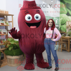 Maskot postava kaštanového...