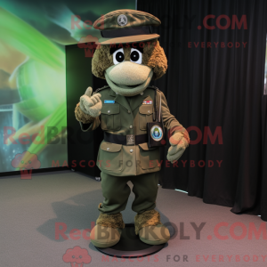Mascot character of a Brown...