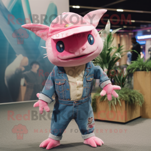 Roze Axolotls mascotte...