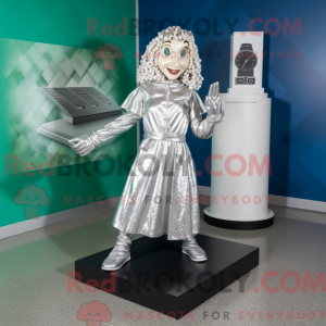 Mascottefiguur van zilveren...