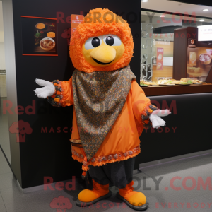 Maskotkarakter af en Orange...