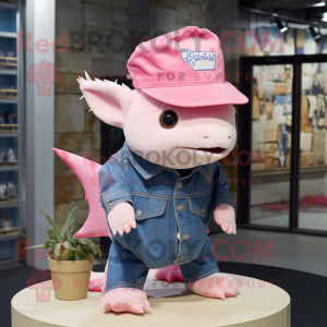 Roze Axolotls mascotte...