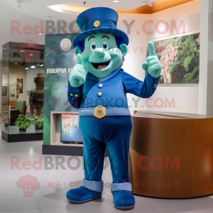 Blue Leprechaun mascotte...