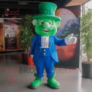 Blå Leprechaun maskot...
