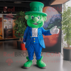 Blå Leprechaun maskot drakt...